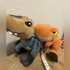 MATTEL Jurassic World Epic Evolution (2) “Plush w/Sound” T-Rex & Eocarcharia NEW